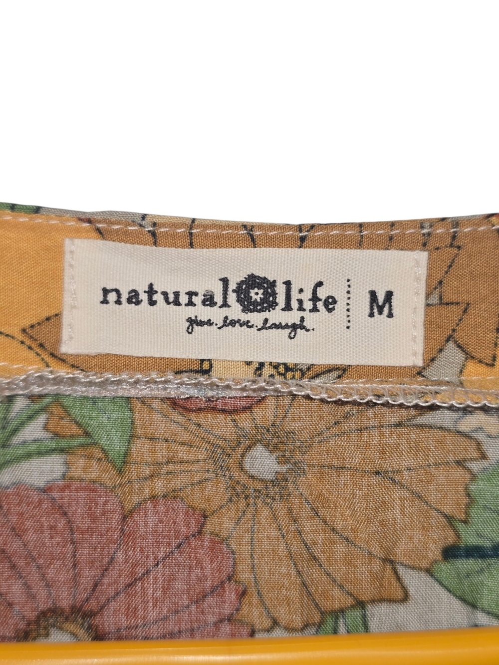NATURAL LIFE Wrap Maxi Dress in Multi Floral Greens and Mustards Size M - Picture 4 of 5